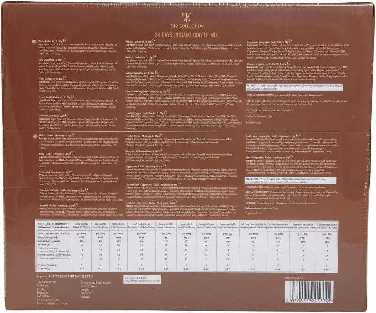 Instant Coffee Advent Calendar 2026 | 24 Flavoured Coffees