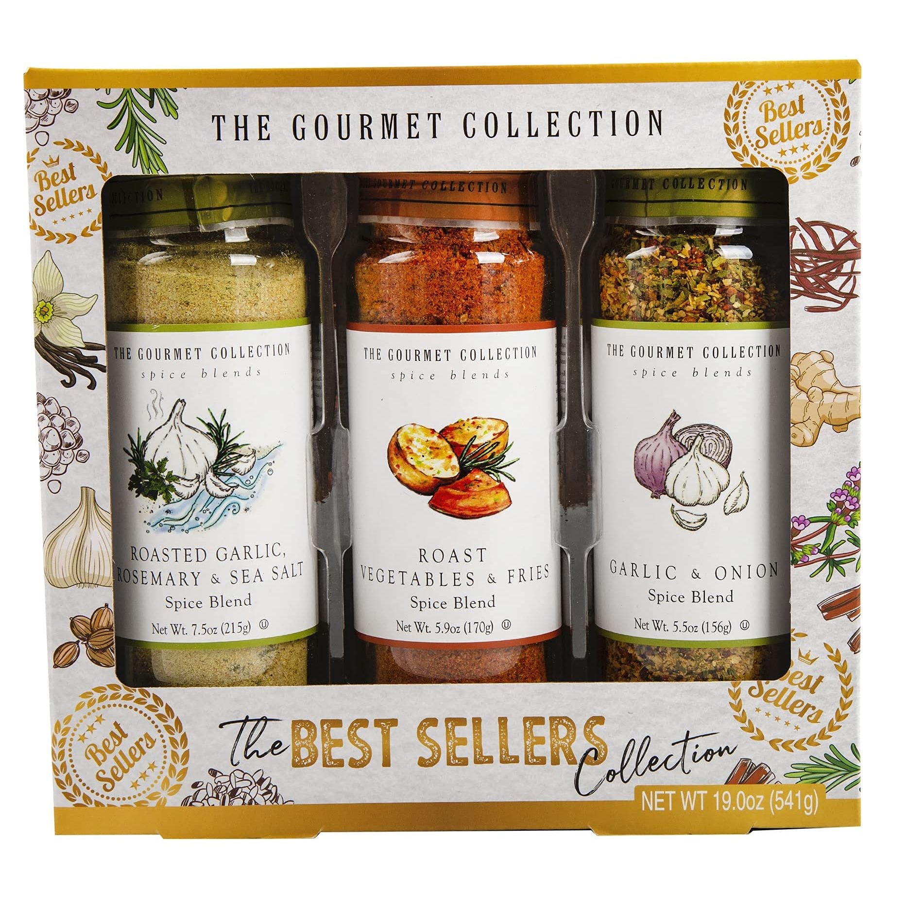 Best Sellers Spice Blend Gift Set – Garlic & Onion, Roasted Garlic & Sea Salt Seasonings