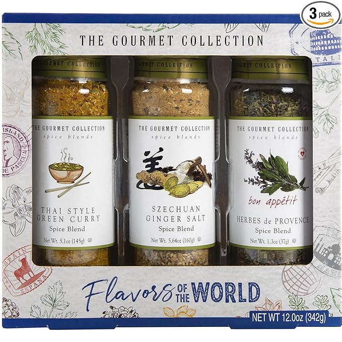 Flavours of the World Spice Gift Set – Gourmet Collection Seasoning Trio