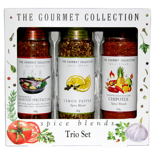 Tilz Collection Grill Master Spice Trio gift set with lemon pepper, seafood and chipotle blends
