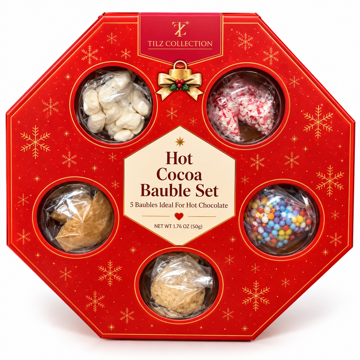 Hot Chocolate Selection Box | 5 Flavours with Biscuits & Toppings