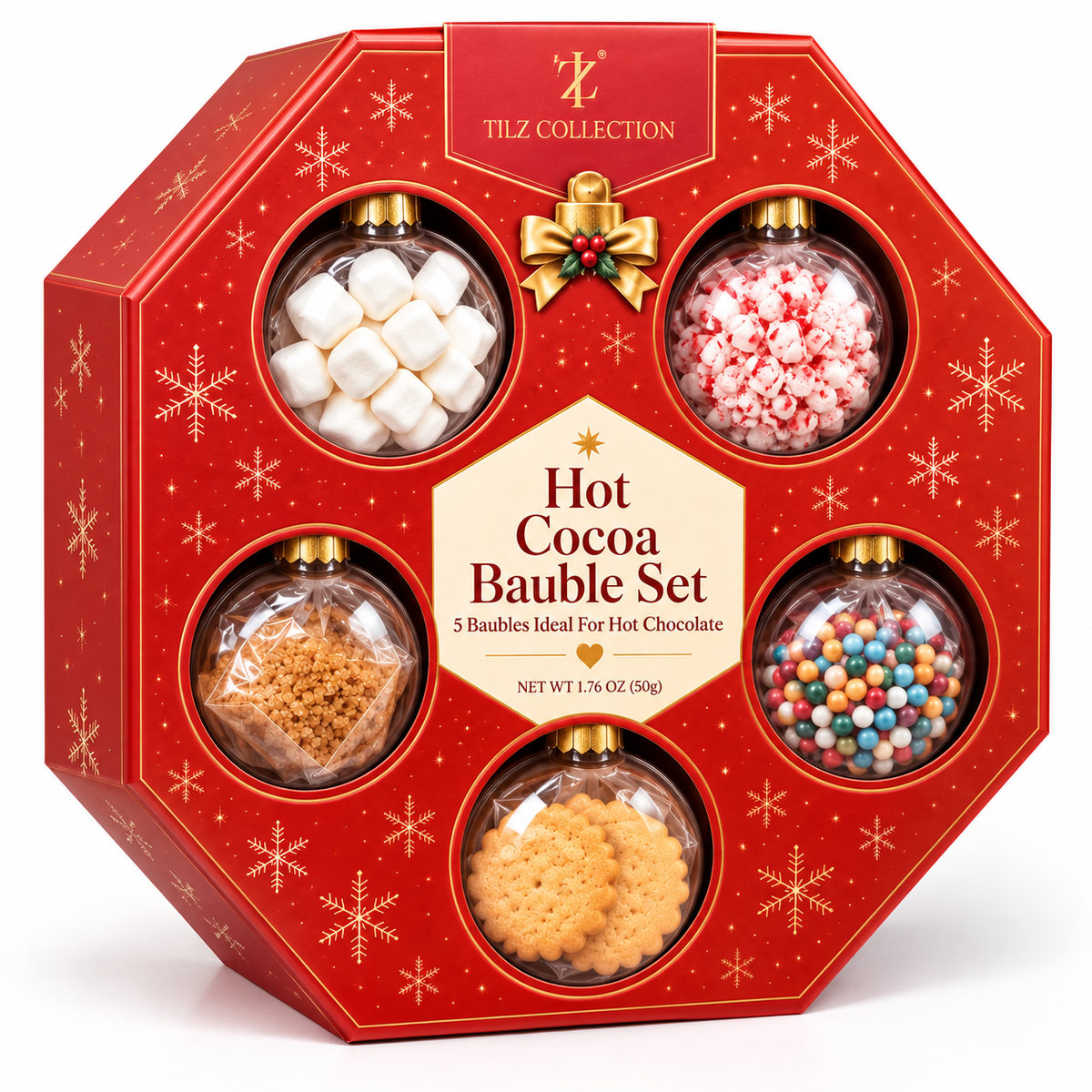 Hot Chocolate Selection Box | 5 Flavours with Biscuits & Toppings