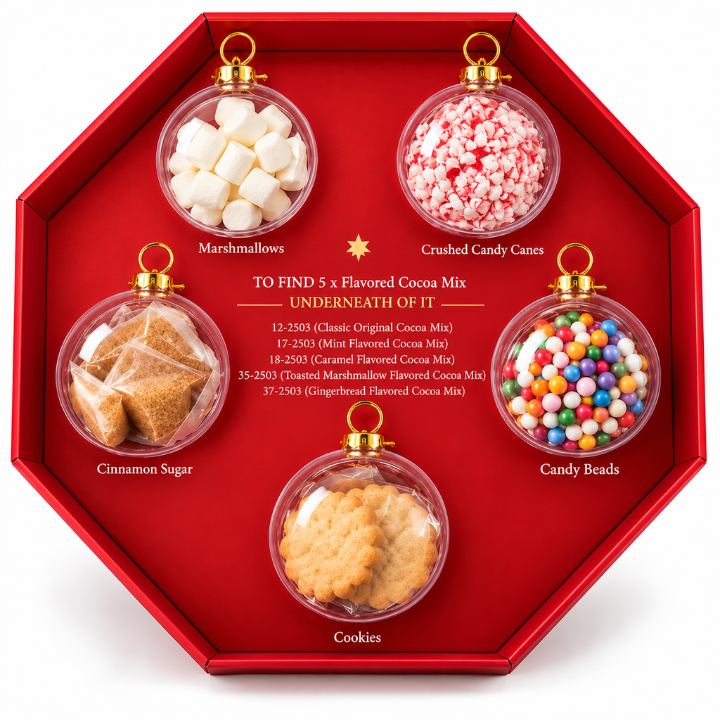 Hot Chocolate Selection Box | 5 Flavours with Biscuits & Toppings