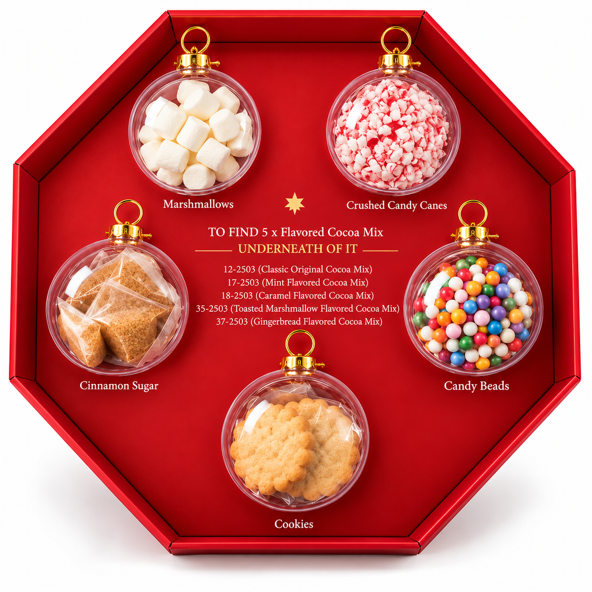 Hot Chocolate Selection Box | 5 Flavours with Biscuits & Toppings
