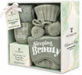 Hot Water Bottle Gift Set | Sage Green with Hot Chocolate & Socks