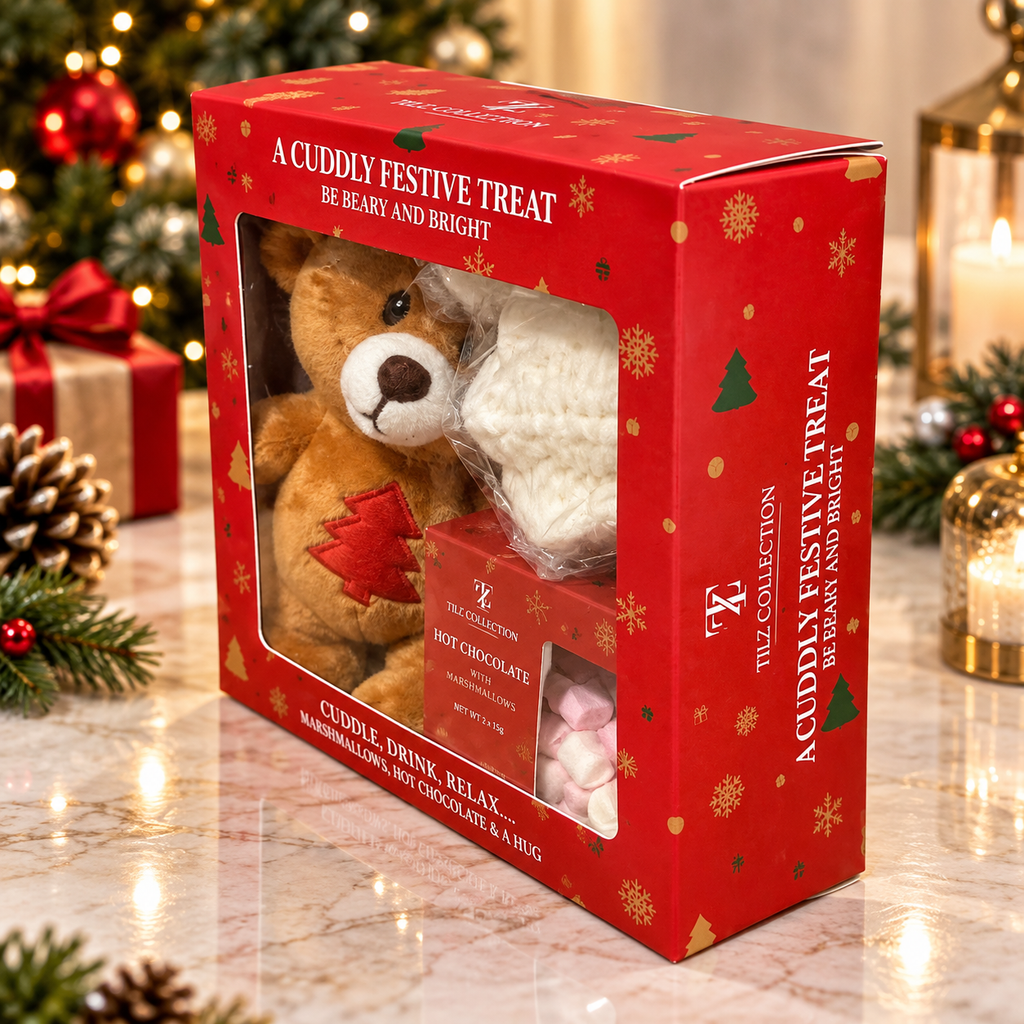 Christmas Cocoa & Cuddles Gift Set | Santa Teddy & Hot Chocolate
