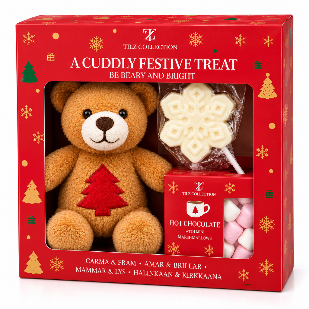 Christmas Cocoa & Cuddles Gift Set | Santa Teddy & Hot Chocolate