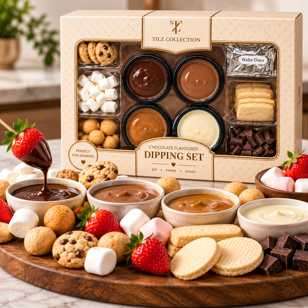 Chocolate Dipping Set | Milk, White & Dark Chocolate Fondue Gift