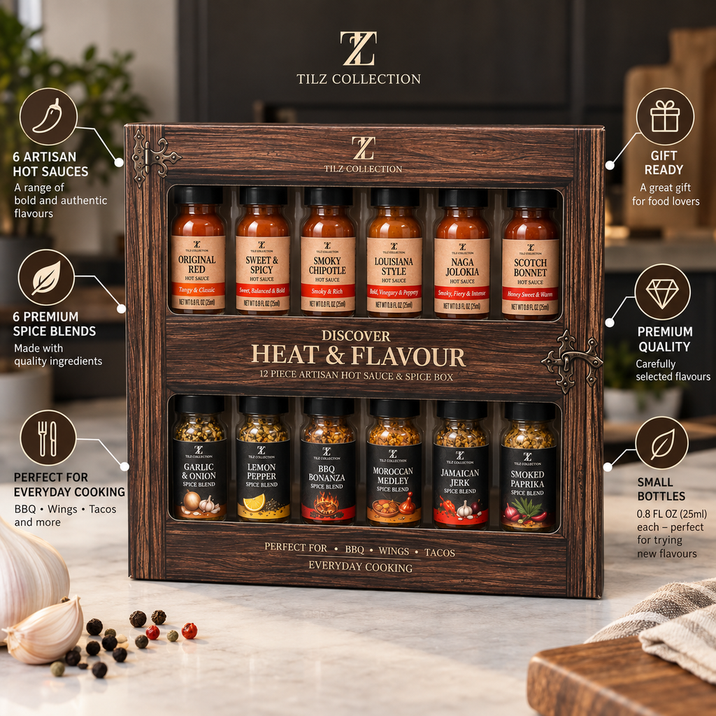 Heat & Flavour Gift Set | 6 Hot Sauces & 6 Spice Blends
