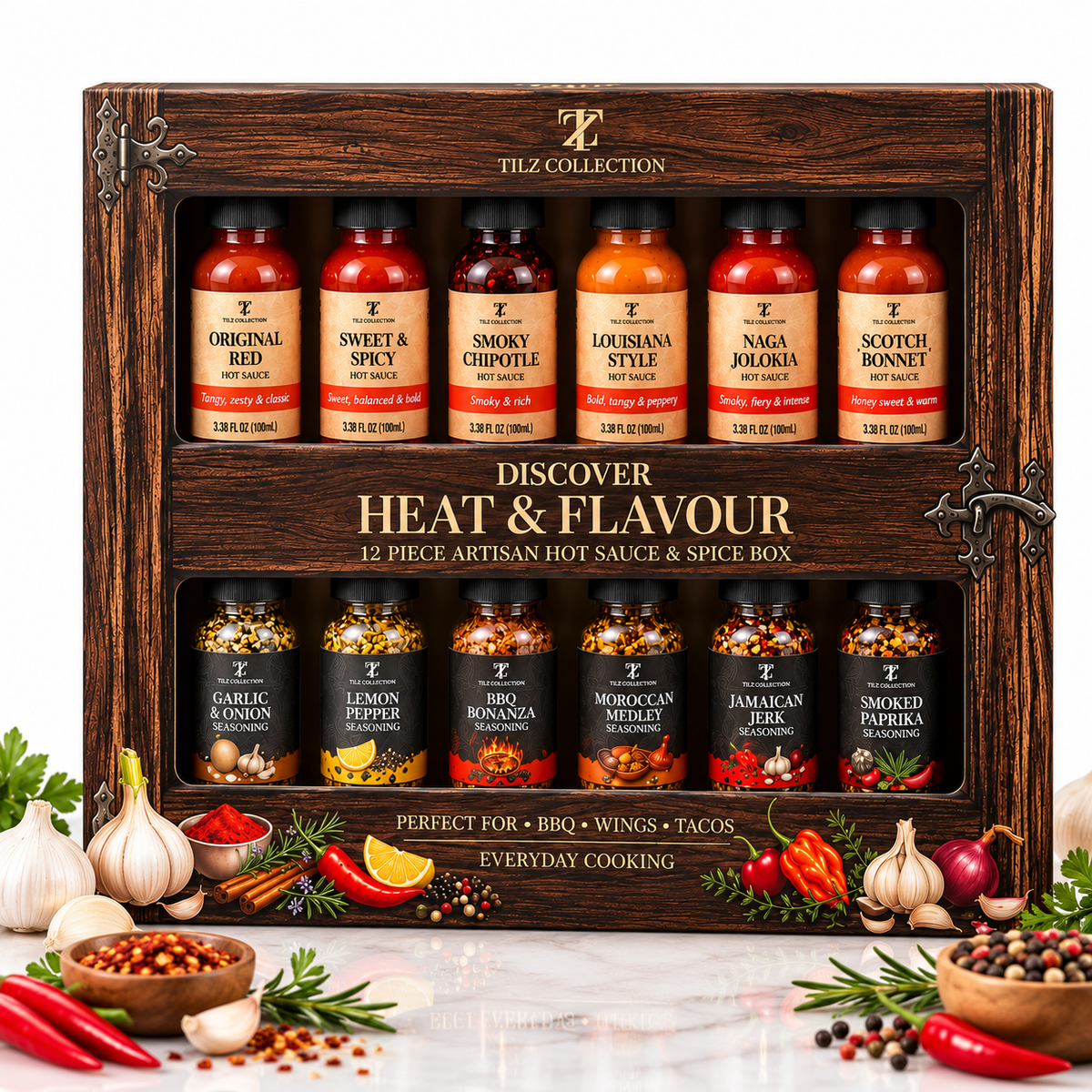 Heat & Flavour Gift Set | 6 Hot Sauces & 6 Spice Blends