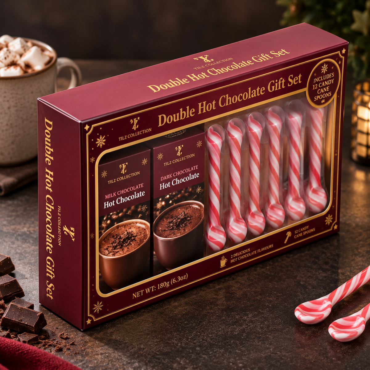 Luxury Hot Chocolate Sachets | 12 × 25g Gift Set