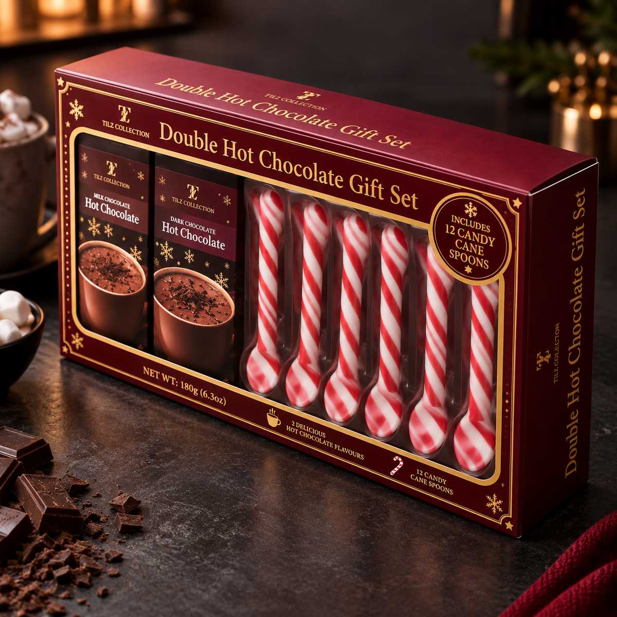 Luxury Hot Chocolate Sachets | 12 × 25g Gift Set