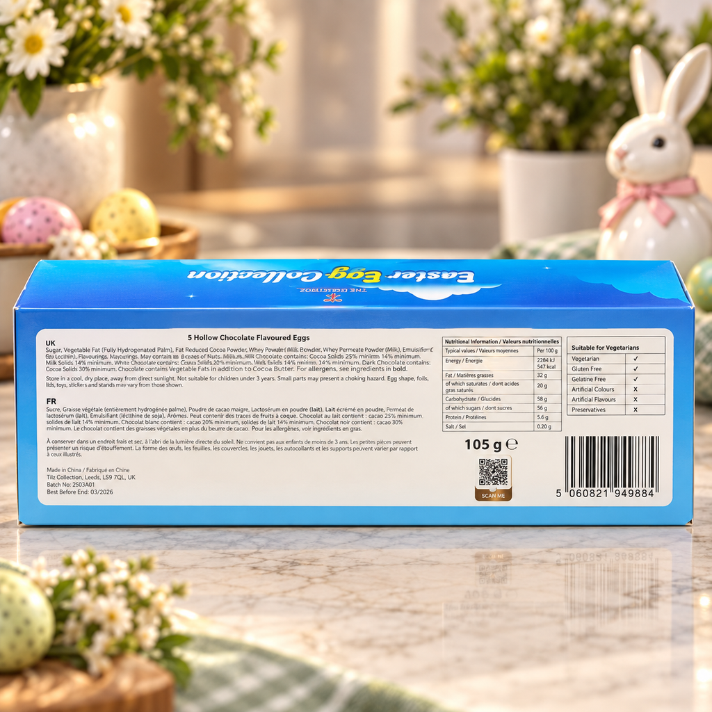 5PK Dairy-Free Chocolate Egg Collection – Premium Compound Chocolate Easter Treats – Vegan-Friendly, Gluten-Free & Allergy-Conscious Selection