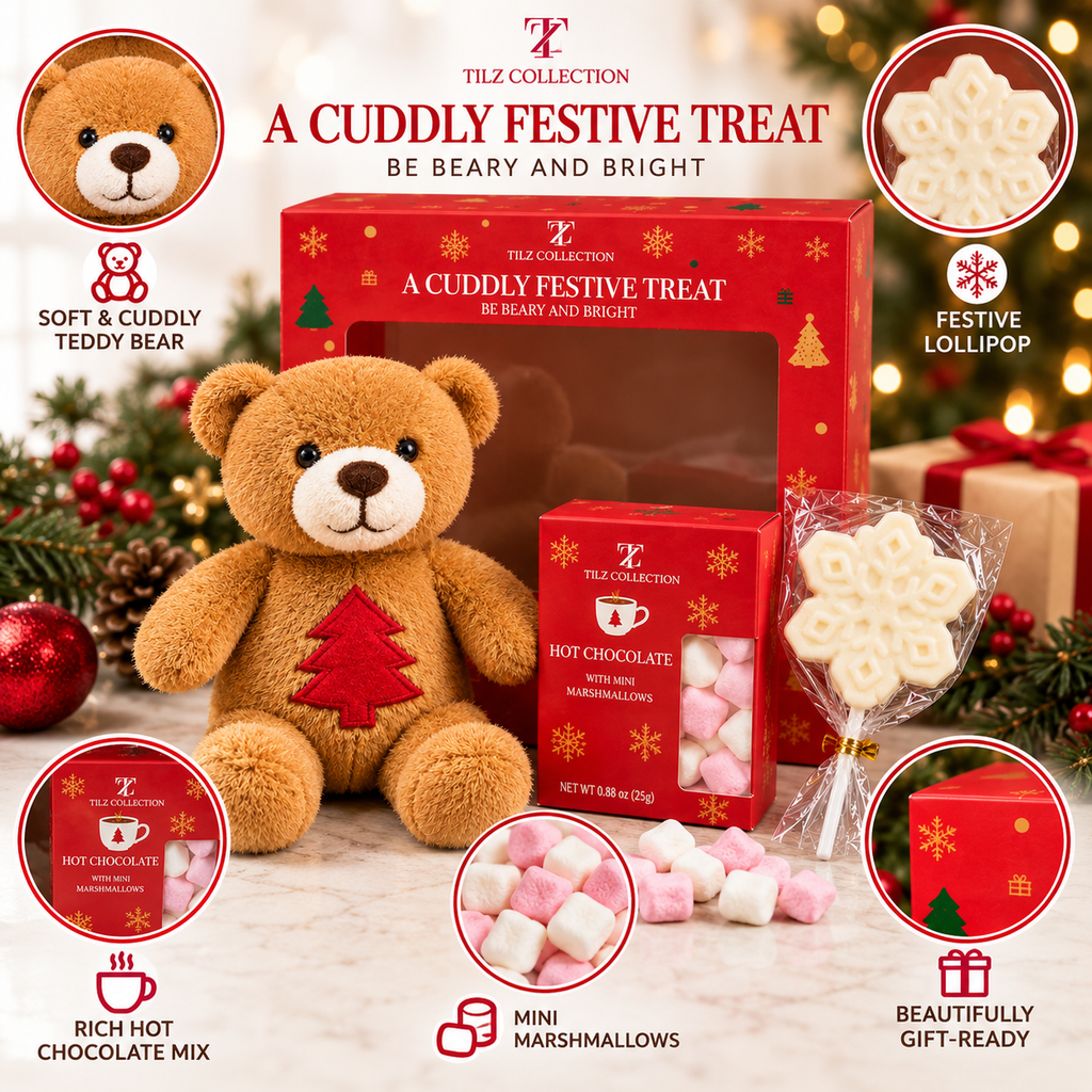 Christmas Cocoa & Cuddles Gift Set | Santa Teddy & Hot Chocolate