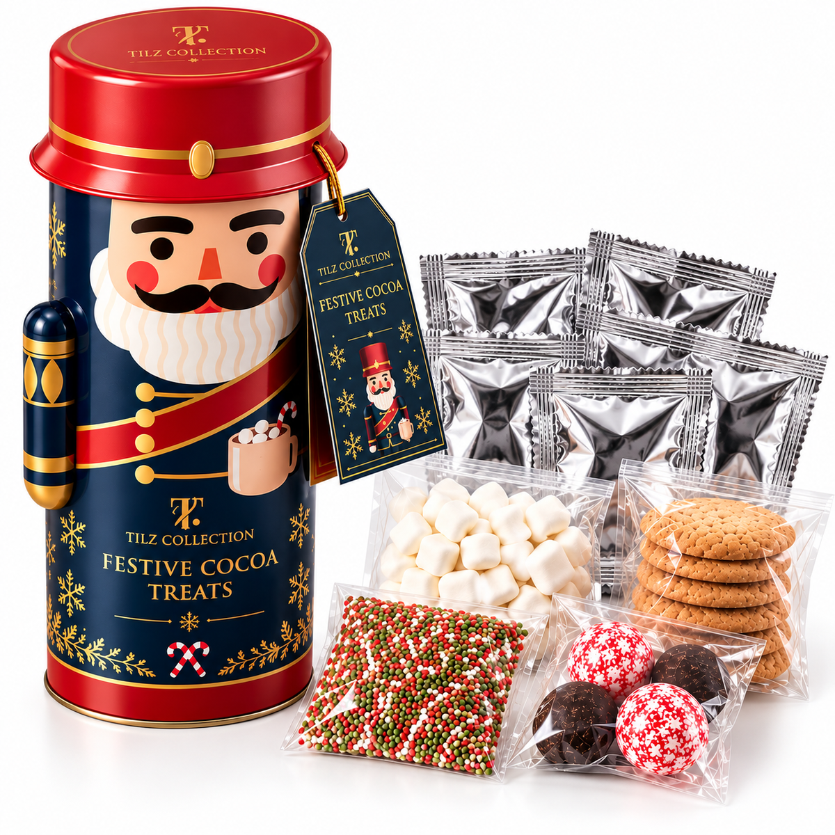 Keepsake Tin Hot Chocolate & Biscuits Gift Set