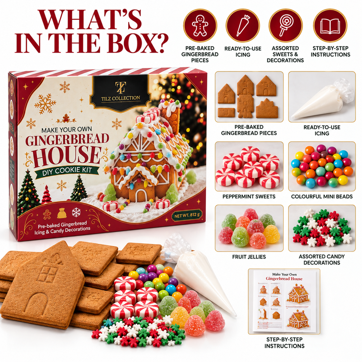 Build Your Own Gingerbread House Kit (530g)
