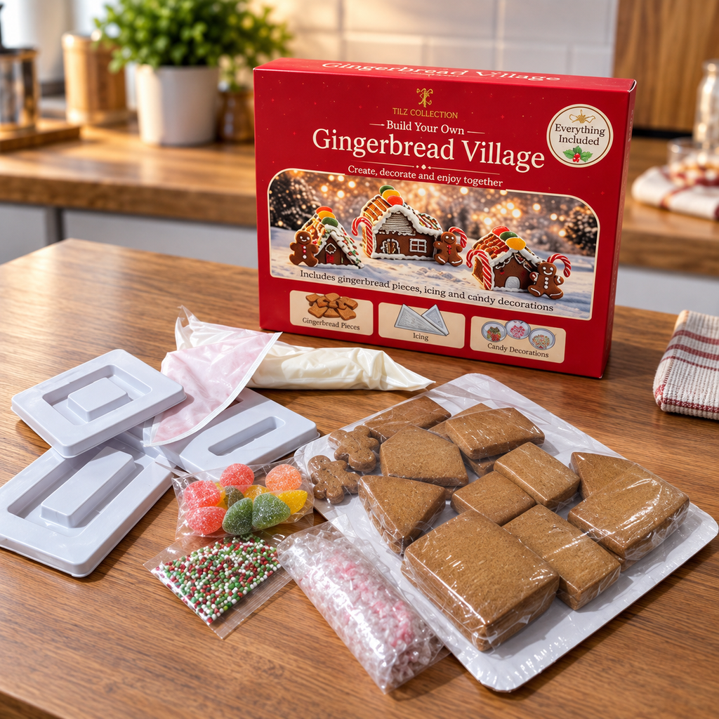 Gingerbread Village Kit | DIY House with Icing & Sweets