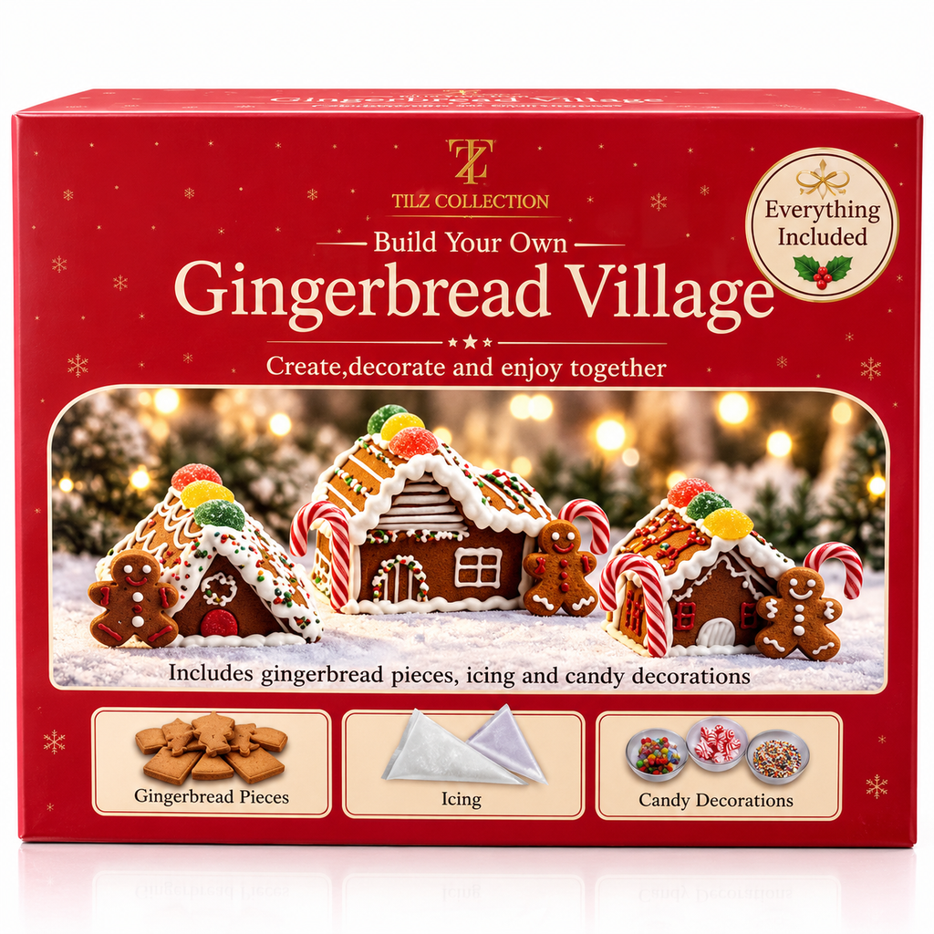 Gingerbread Village Kit | DIY House with Icing & Sweets