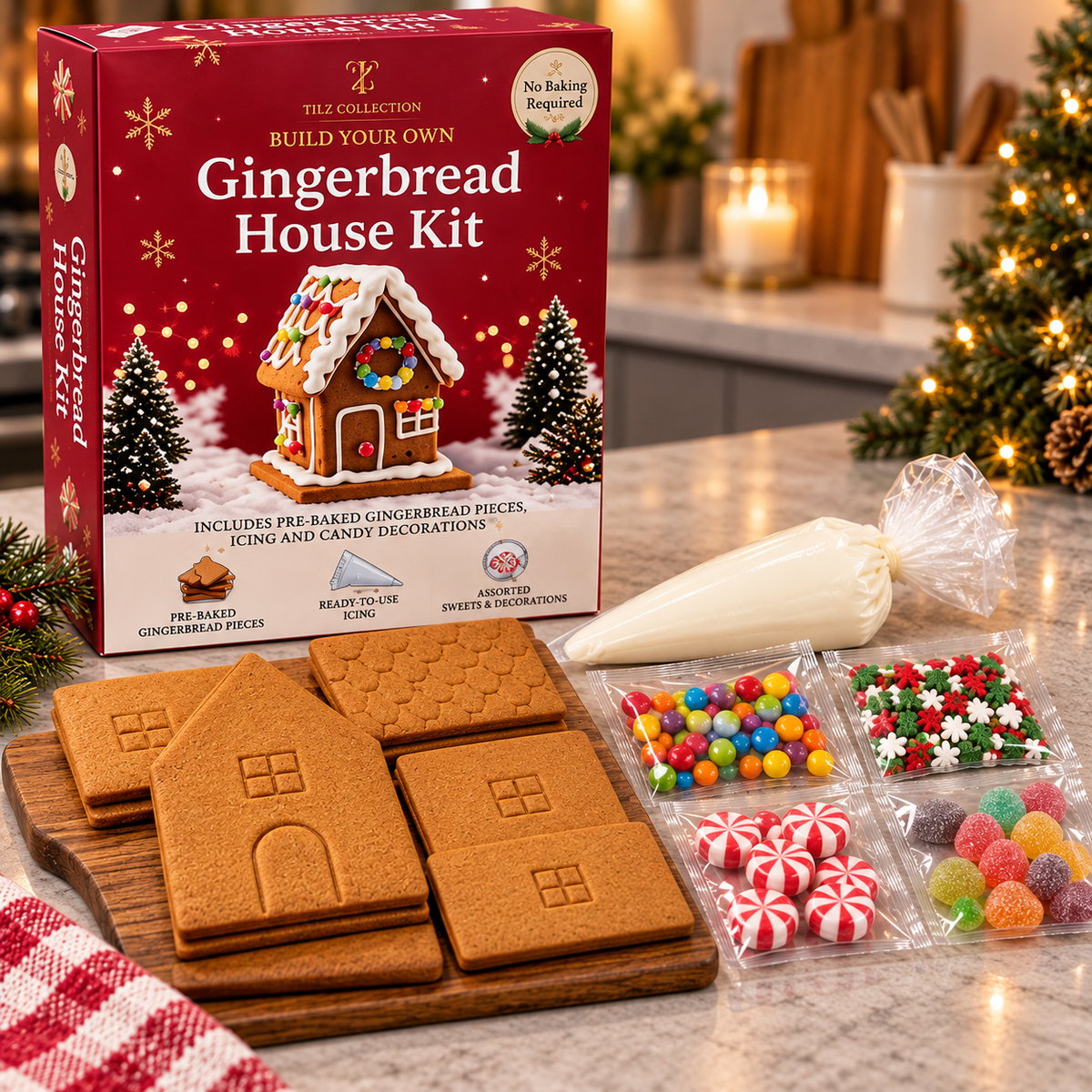 Make Your Own Gingerbread House Kit | 2 Pack (180g)