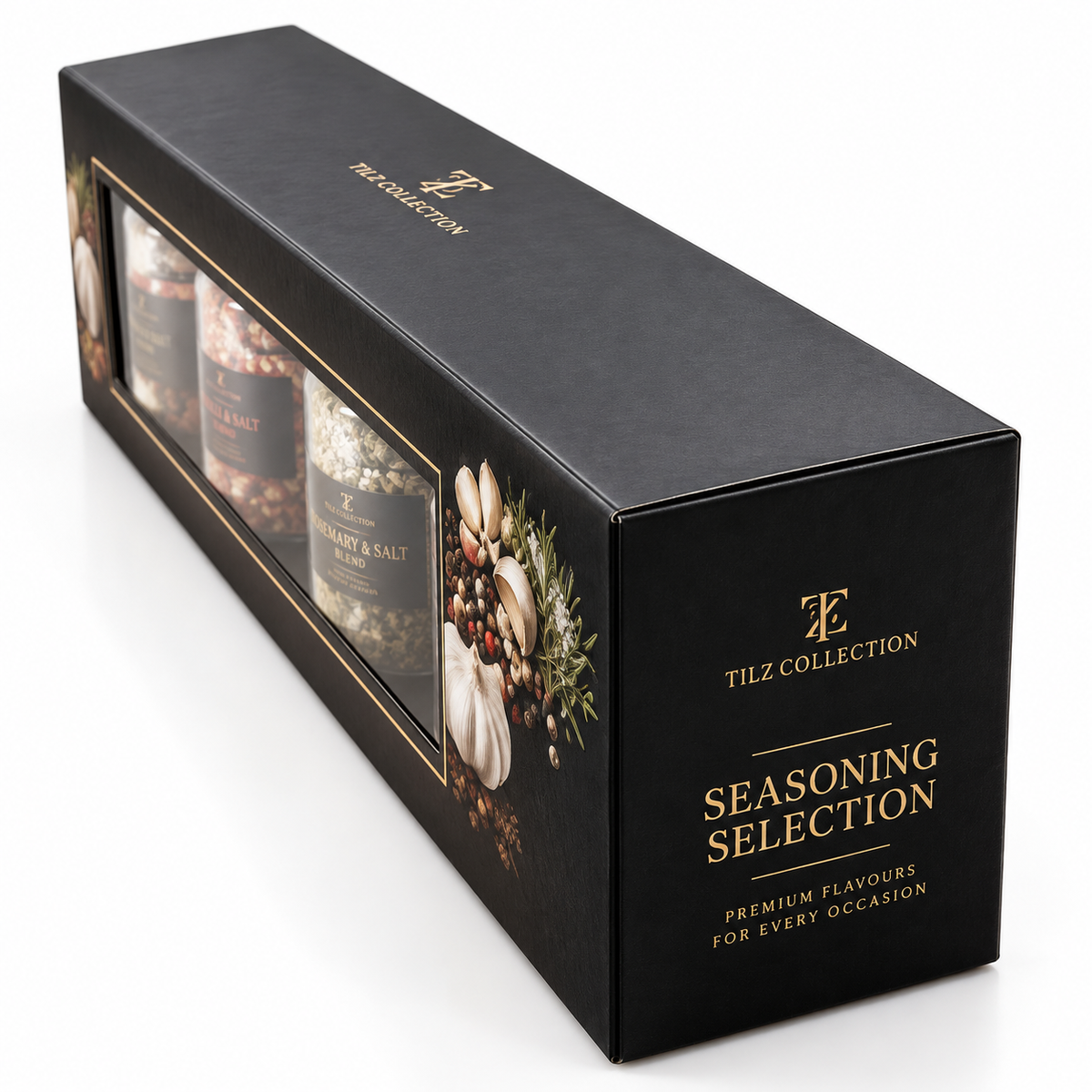 Gourmet Seasoning Set | Sea Salt, Garlic Salt & Chilli Flakes (3 × 100ml)