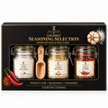 Gourmet Seasoning Set | Sea Salt, Garlic Salt & Chilli Flakes (3 × 100ml)