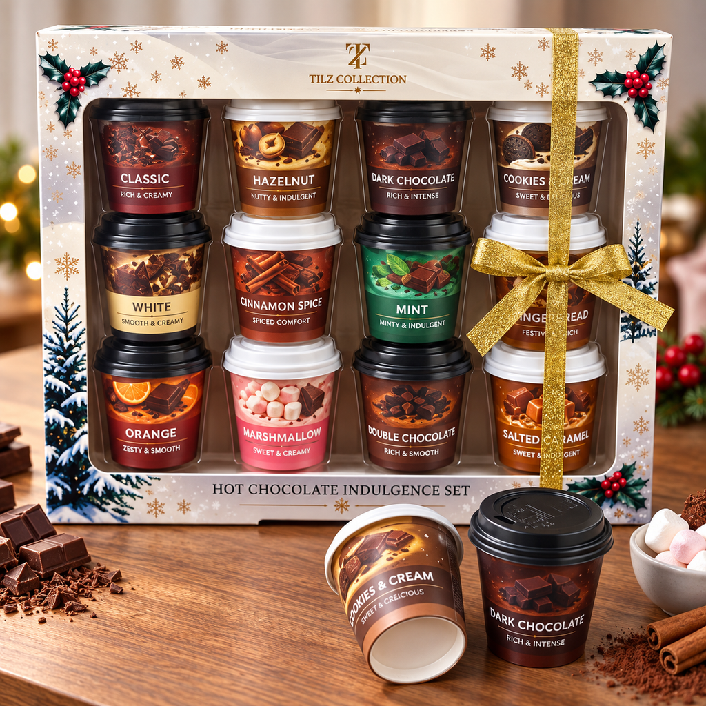 Hot Chocolate Station | 12 Flavour Cups with Toppings