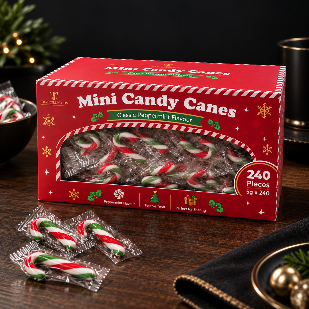Mini Candy Canes Bulk Box | 240 Peppermint Canes (1.2kg)