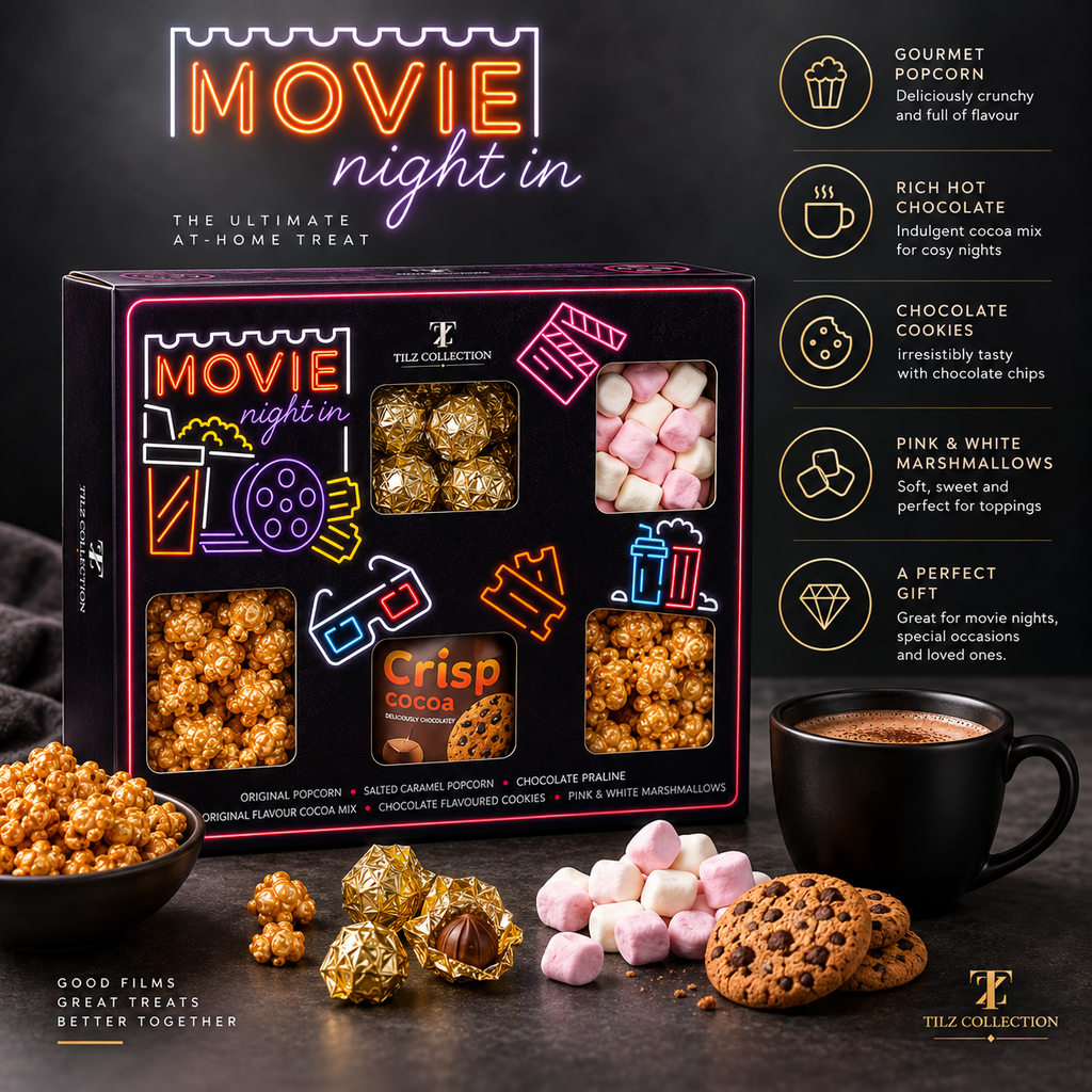 Movie Night Hamper | Popcorn, Hot Chocolate & Sweet Treats