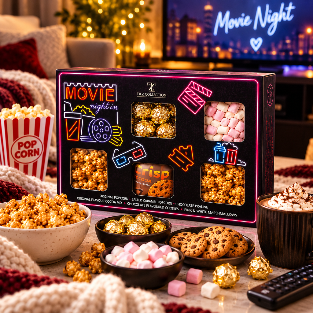 Movie Night Hamper | Popcorn, Hot Chocolate & Sweet Treats