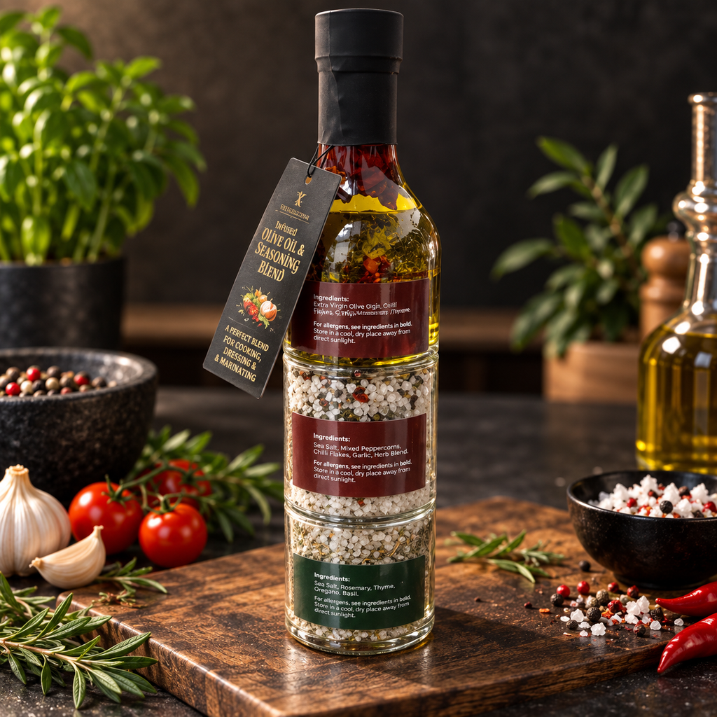 Ultimate Flavour Stack | Chilli Oil, Chilli Salt & Rosemary Salt