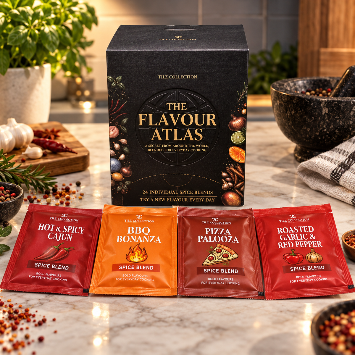 Artisan Spice Sachet Gift Set – Premium All-Year-Round Culinary Collection – Gourmet Spice Blends for Cooking, Baking & Infusions