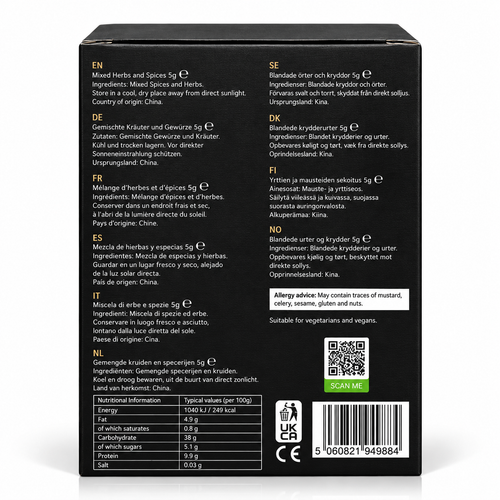 Artisan Spice Sachet Gift Set – Premium All-Year-Round Culinary Collection – Gourmet Spice Blends for Cooking, Baking & Infusions