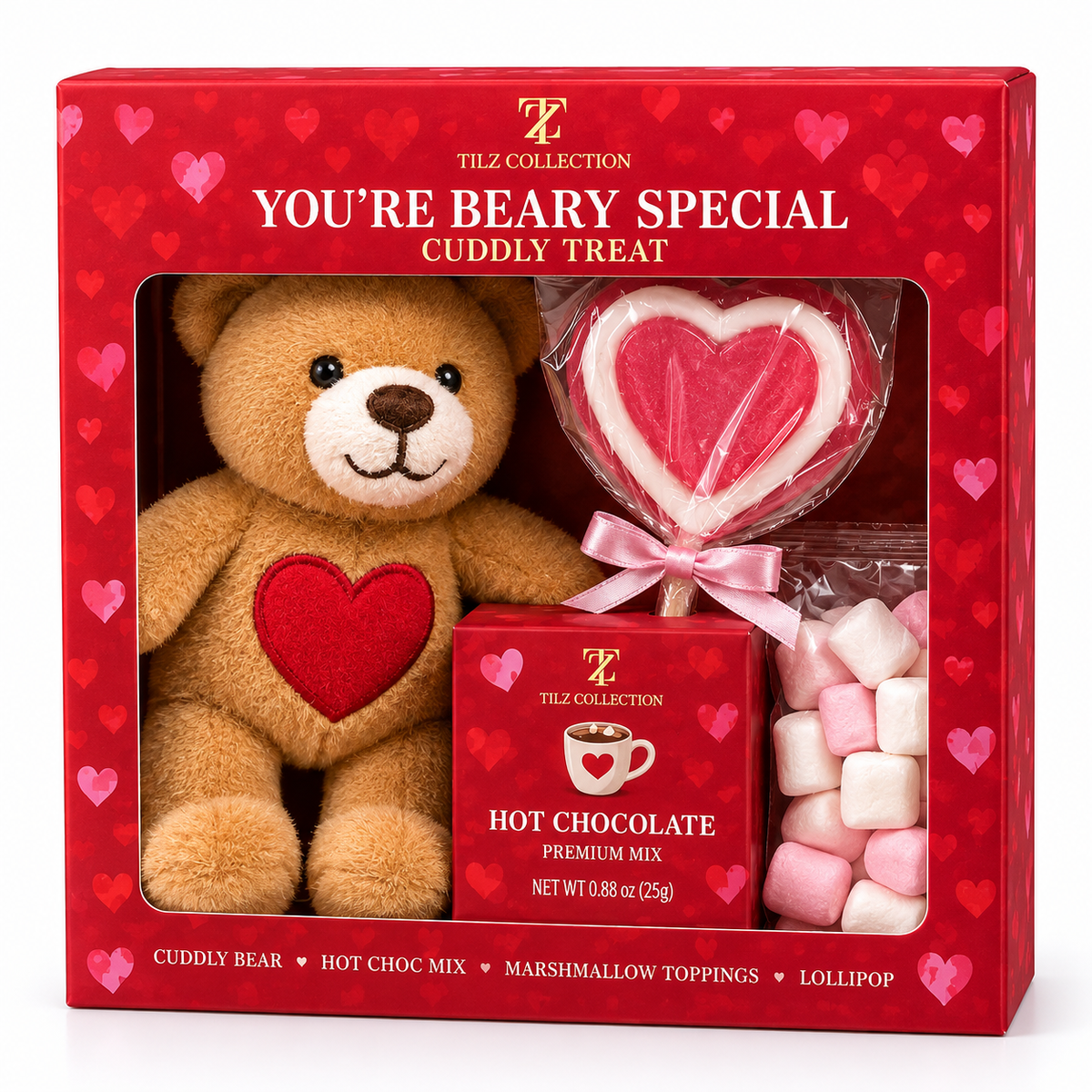 Teddy with Love Gift Set | Plush Teddy & Hot Chocolate