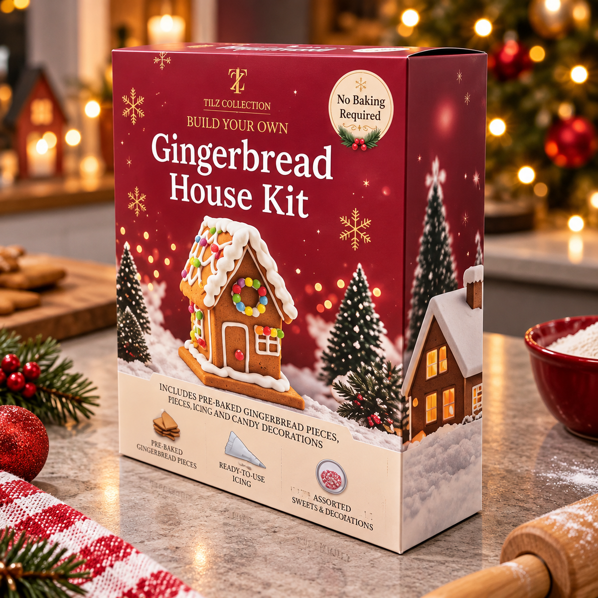 Make Your Own Gingerbread House Kit | 2 Pack (180g)