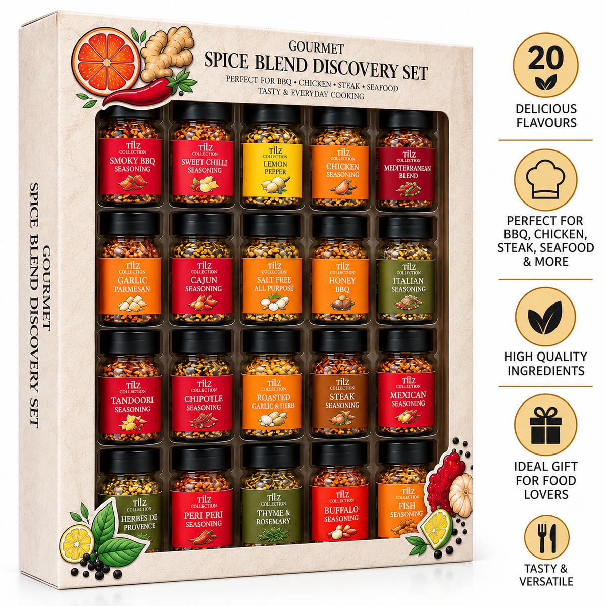 Ultimate Flavour Collection | 18 Sauces, Spices, Oils & Salts