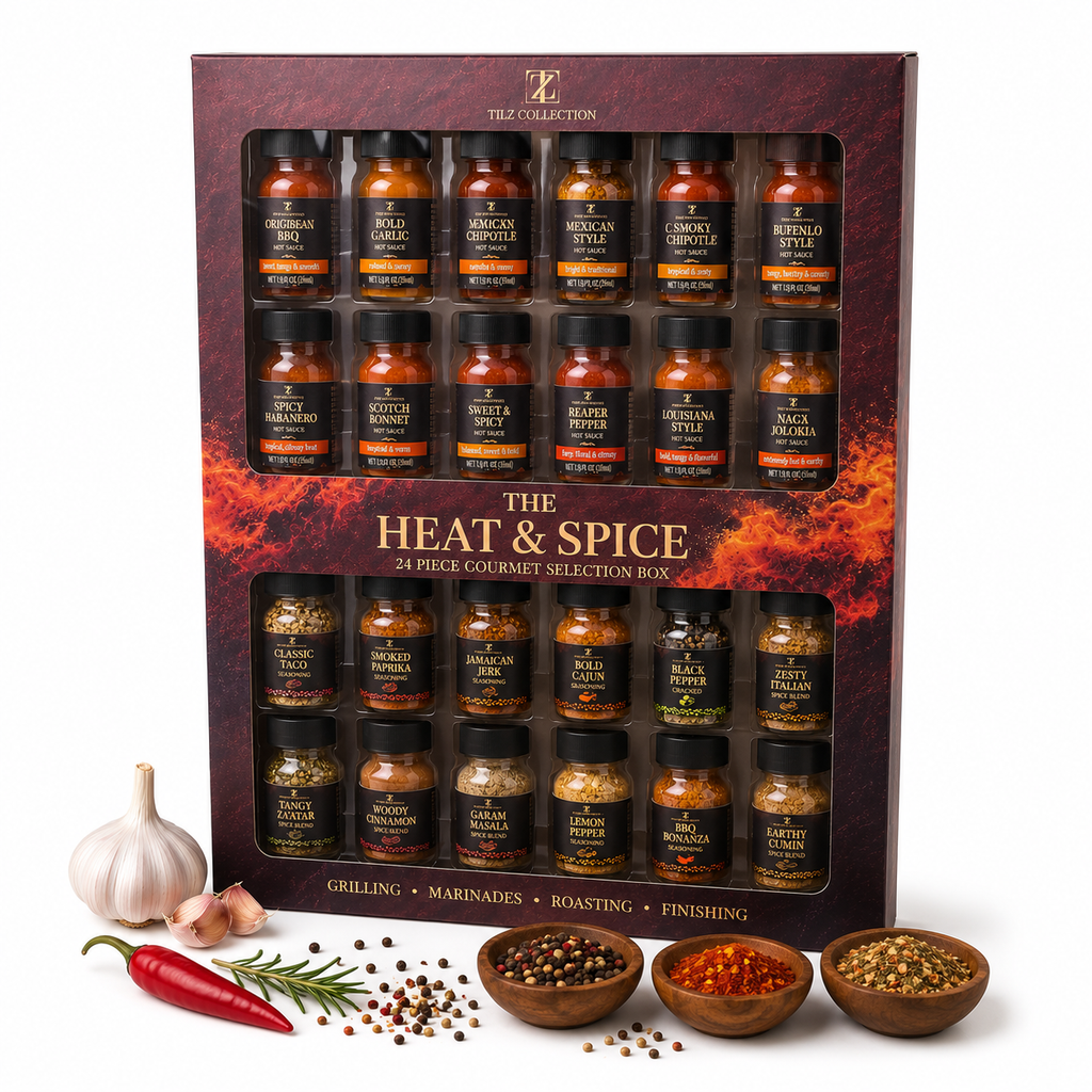 Premium Hot Sauce & BBQ Gift Set | 14 Sauces & 10 Seasonings