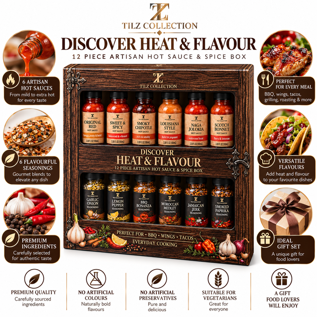 Heat & Flavour Gift Set | 6 Hot Sauces & 6 Spice Blends
