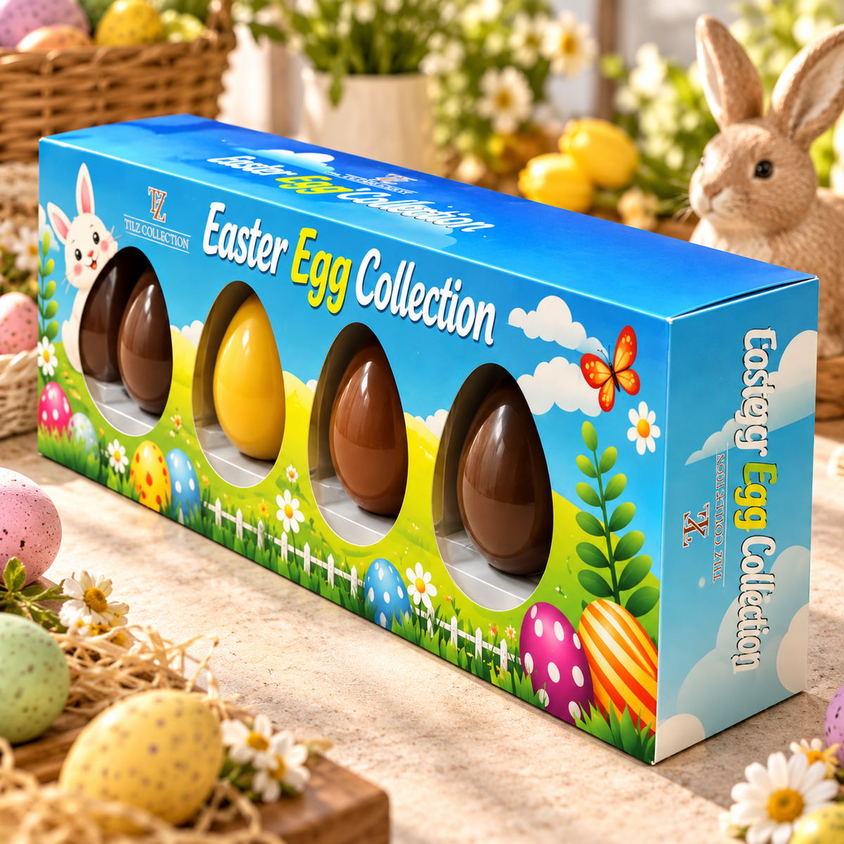 5PK Dairy-Free Chocolate Egg Collection – Premium Compound Chocolate Easter Treats – Vegan-Friendly, Gluten-Free & Allergy-Conscious Selection