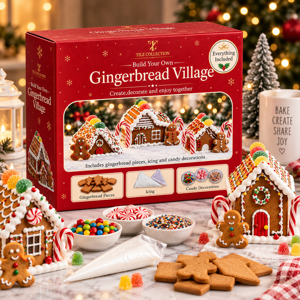 Gingerbread Village Kit | DIY House with Icing & Sweets