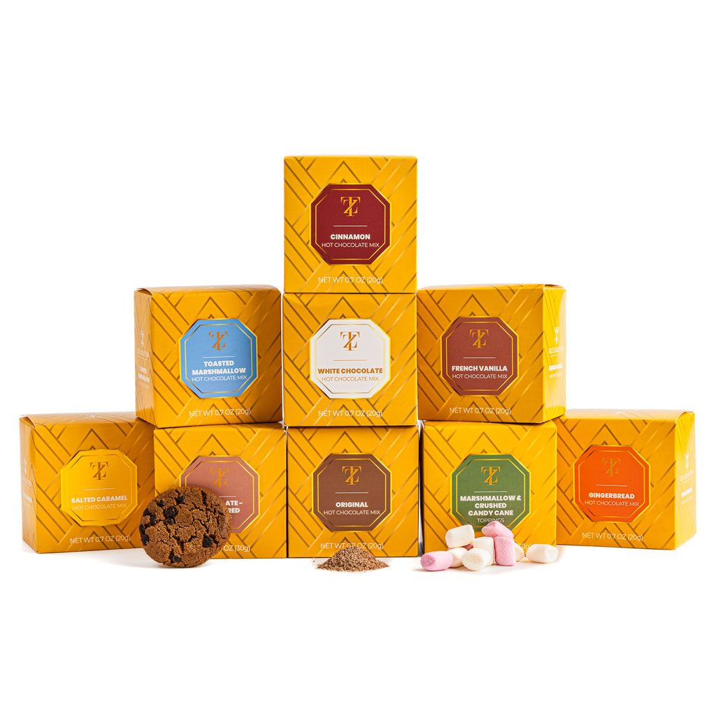 Tilz Collection Gourmet Hot Chocolate Gift Set with nine luxury cocoa flavours