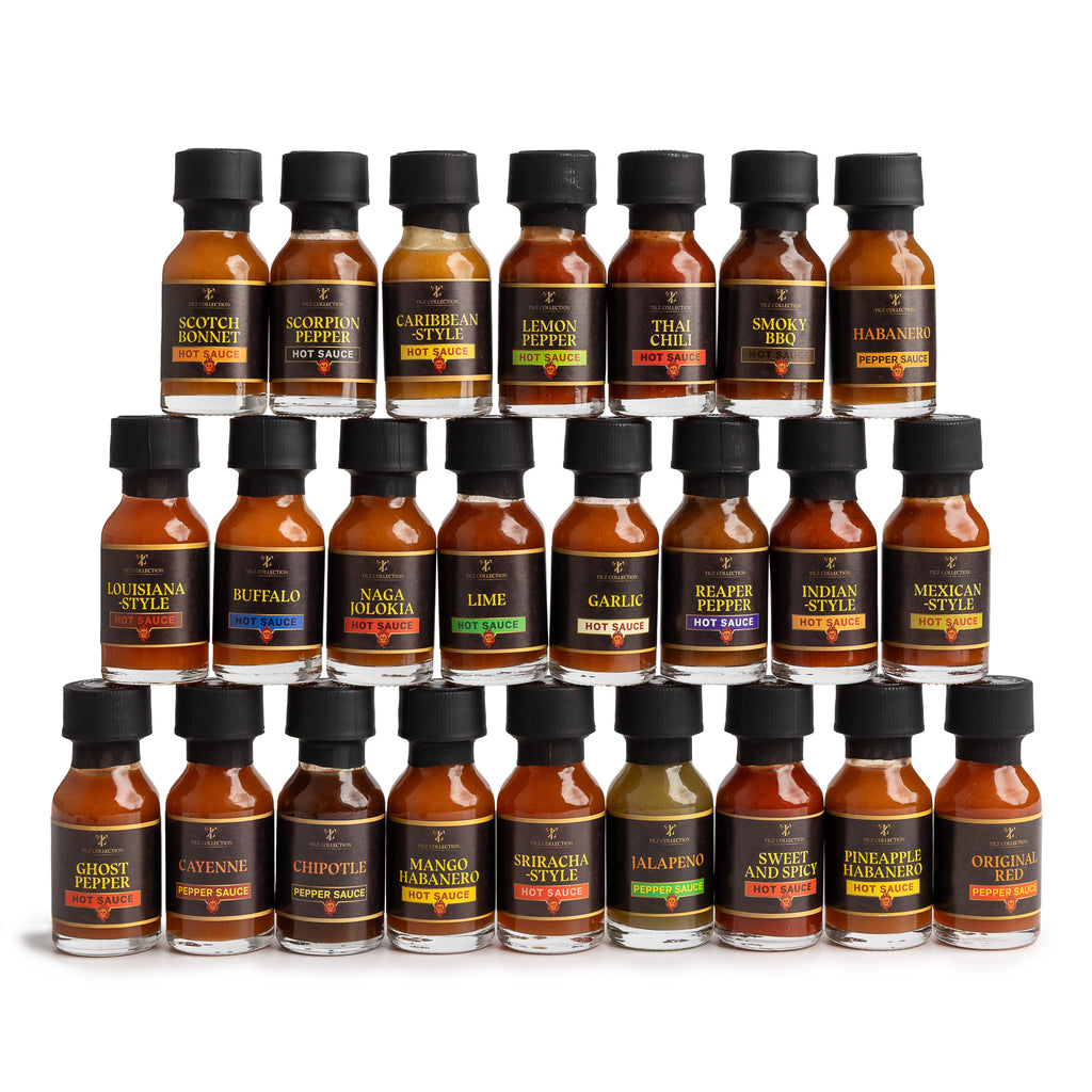 Ultimate Hot Sauce Connoisseur – Luxury 24 Bottle Gift Collection