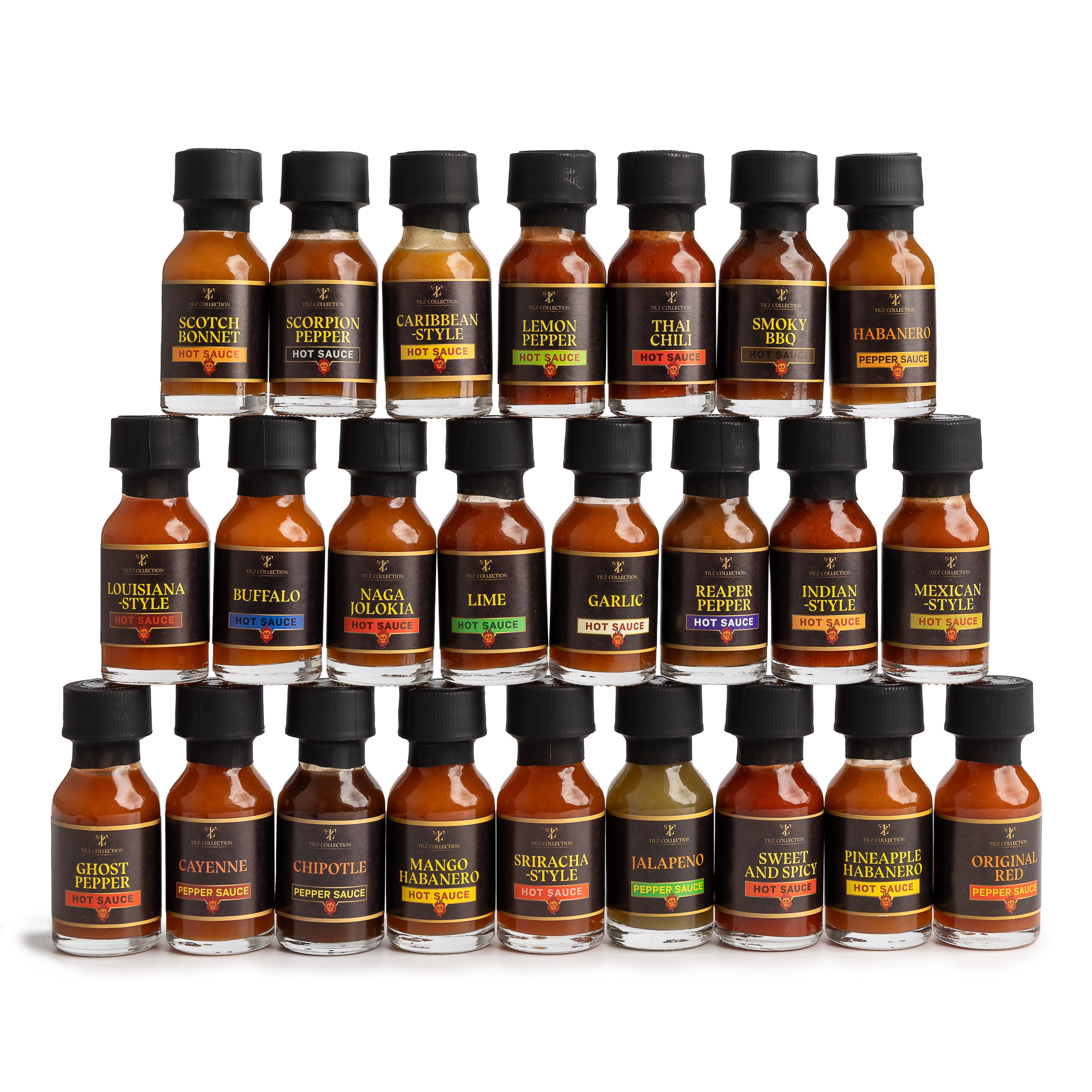 Ultimate Hot Sauce Connoisseur – Luxury 24 Bottle Gift Collection