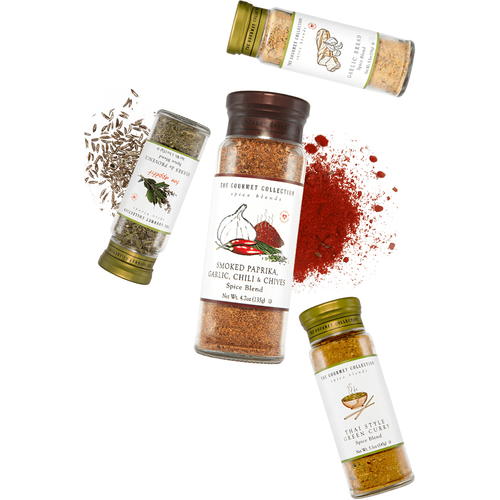 Tilz Collection Custom Spice Blend Gift Set with three personalised gourmet seasoning blends
