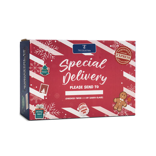 Tilz Collection Yuletide Comfort Collection festive Christmas Eve gift box with mug and hot drinks