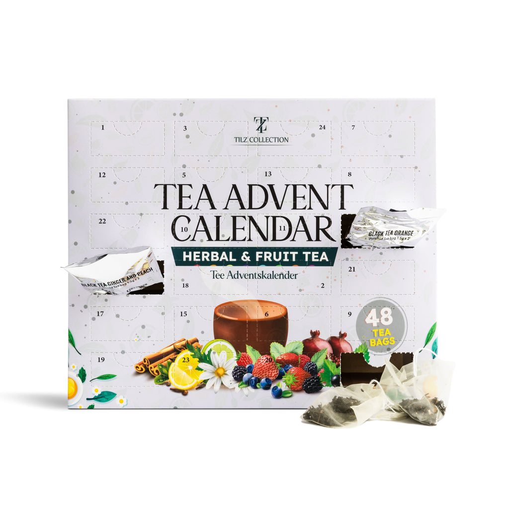 Tilz Collection 48-bag Tea Advent Calendar with herbal and fruit tea infusions for Christmas